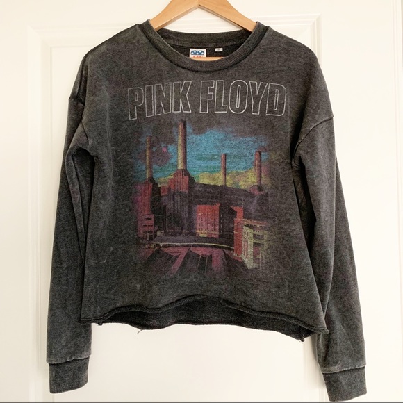 Junk Food Clothing Tops - Junk Food Pink Floyd Cropped Sweatshirt S